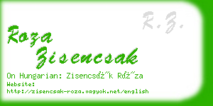 roza zisencsak business card